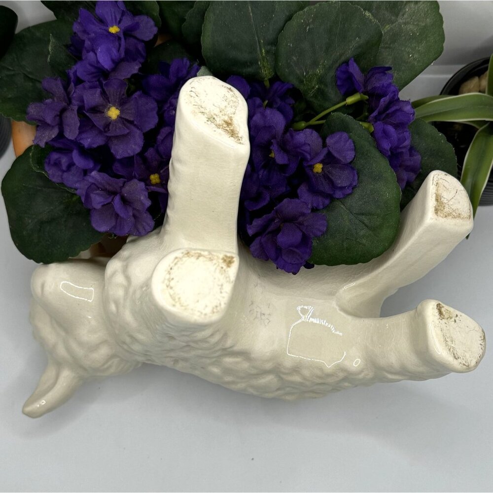 Vintage MCM Ceramic Baby Lamb Planter - Picture 8 of 8